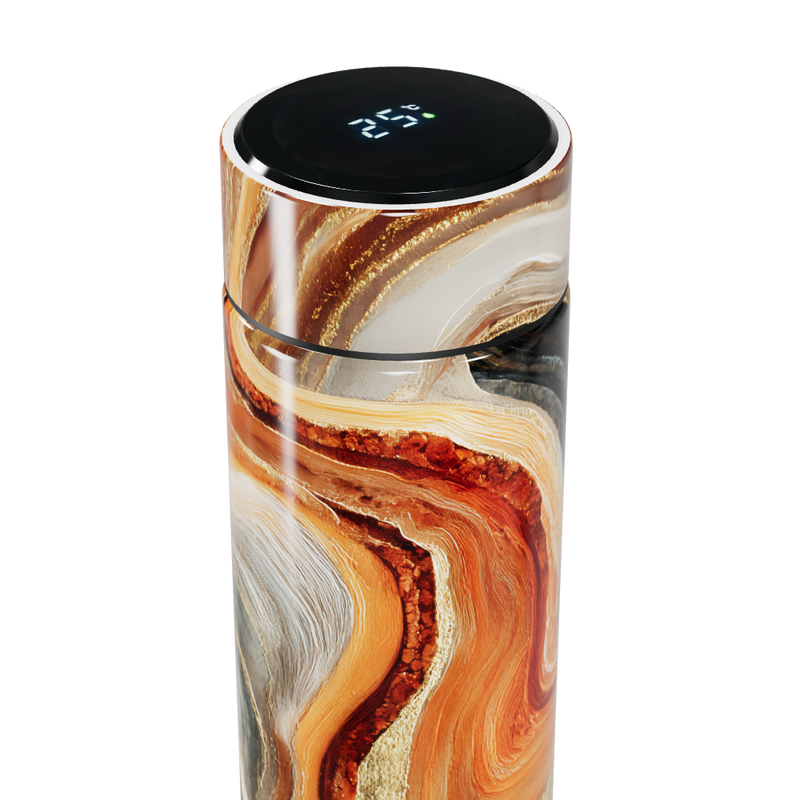 Garrafa Térmica Touch - Estampa Mármore Colorido