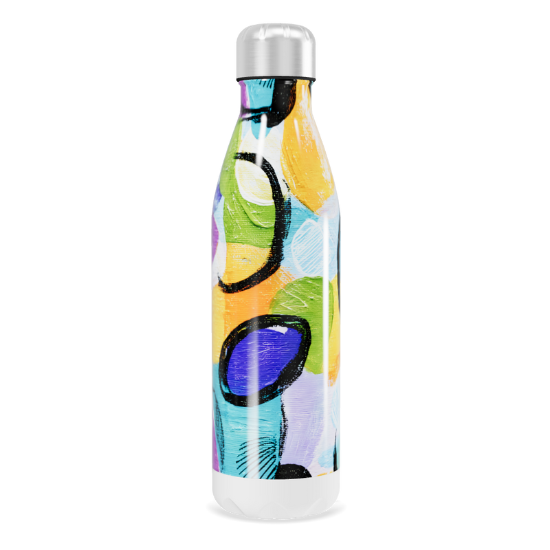 Garrafa Inox - Estampa Colorida Abstrata