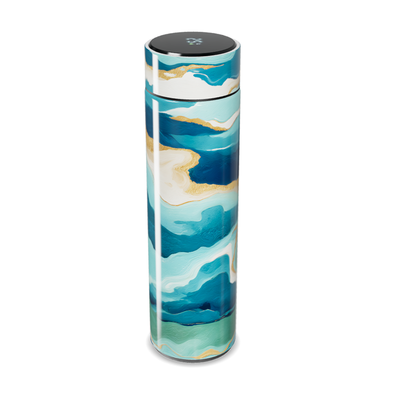 Garrafa Térmica Touch - Estampa Azul Marmorizada