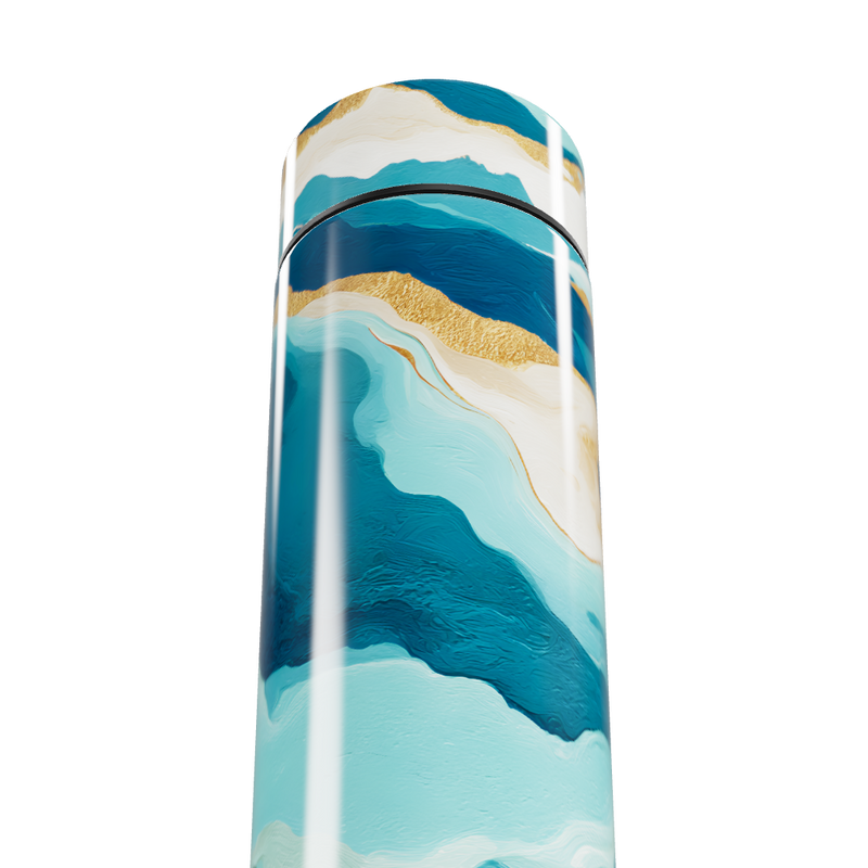 Garrafa Térmica Touch - Estampa Azul Marmorizada