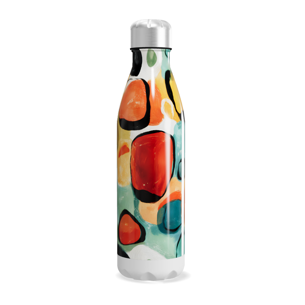 Garrafa Inox - Estampa Abstrata Colorida