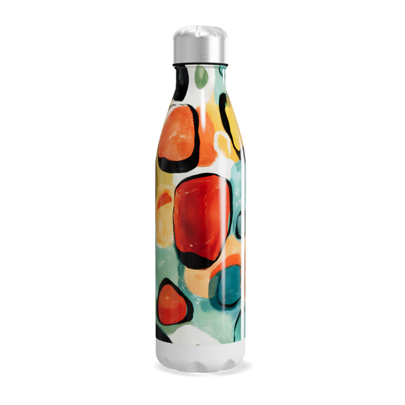 Garrafa Inox - Estampa Abstrata Colorida