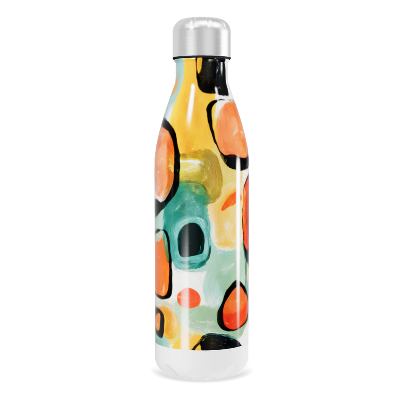 Garrafa Inox - Estampa Abstrata Colorida