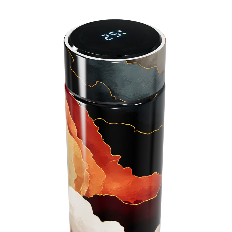 Garrafa Térmica Touch - Estampa Abstrata Colorida