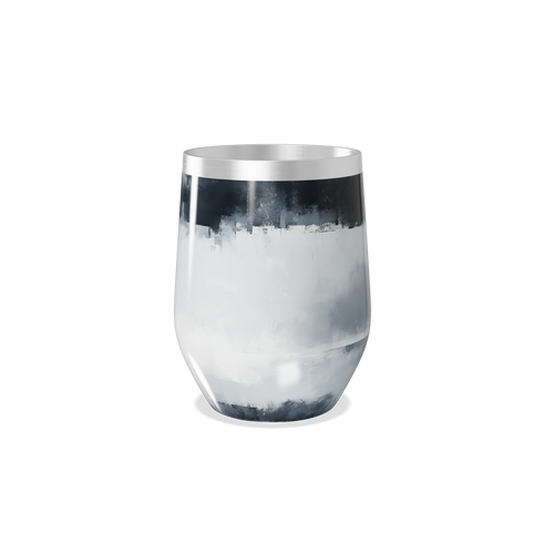 Copo Térmico Slim - Preto e Branco Inox