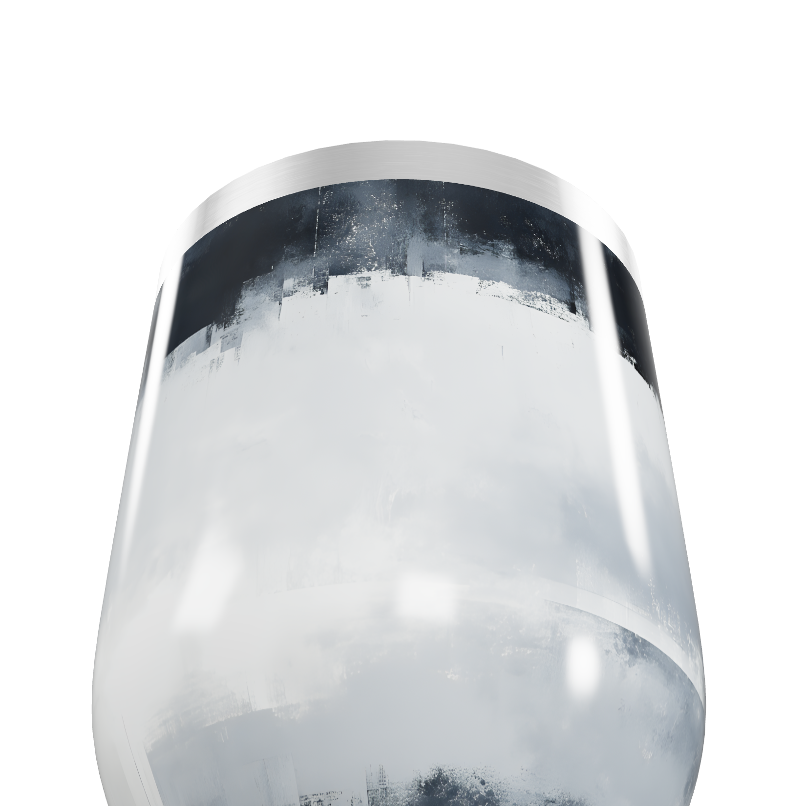 Copo Térmico Slim - Preto e Branco Inox