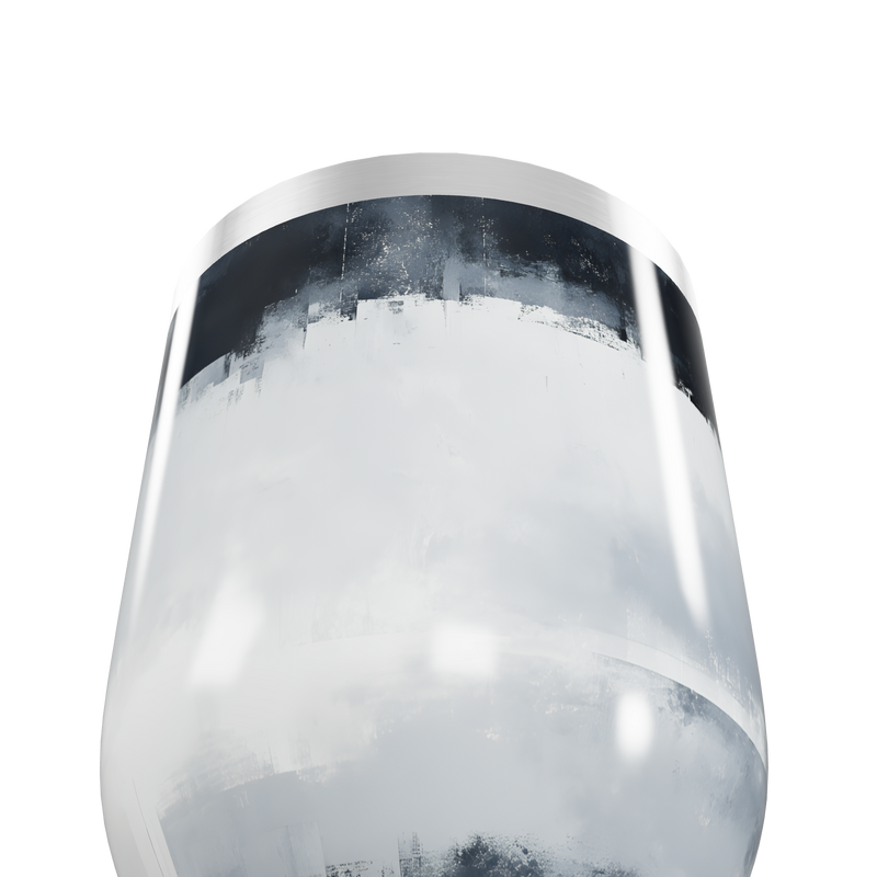 Copo Térmico Slim - Preto e Branco Inox