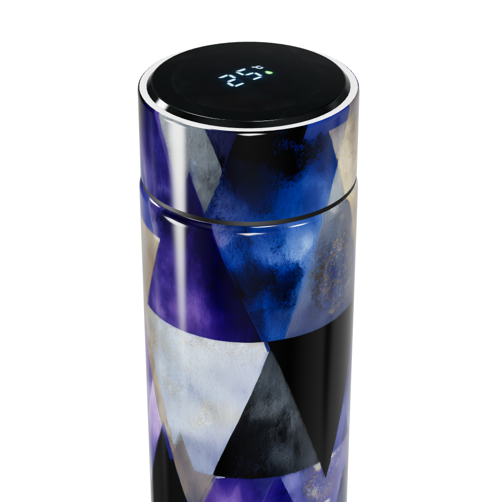 Garrafa Térmica Touch - Geométrica Azul