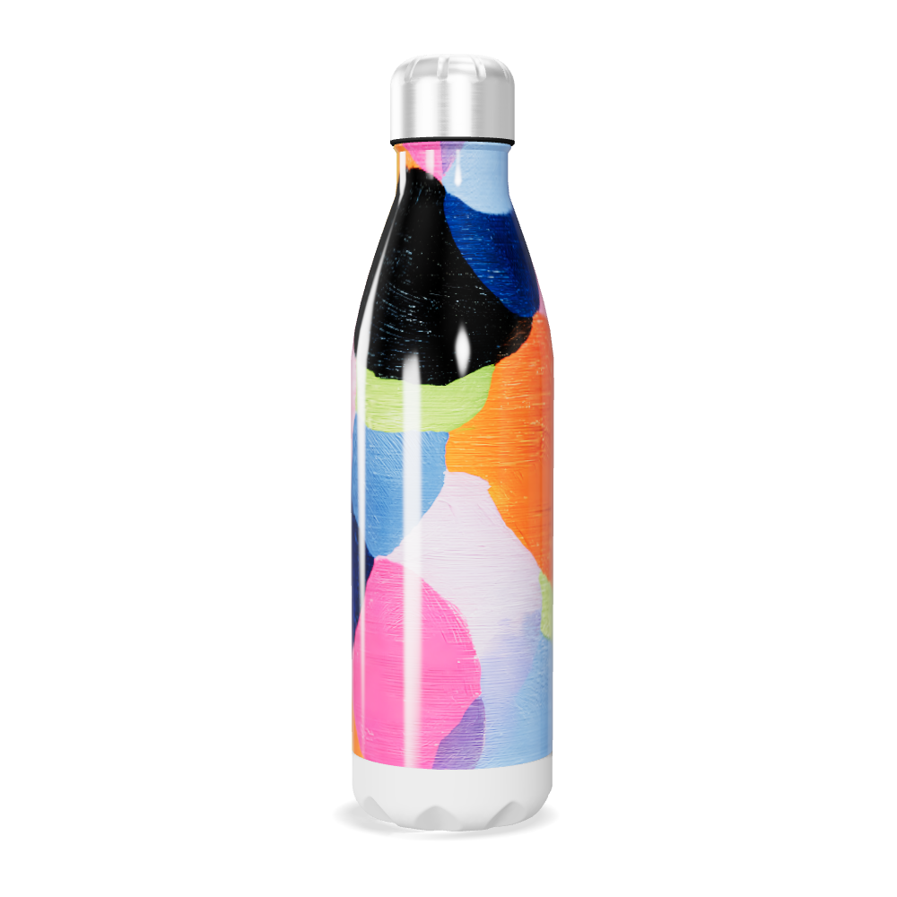 Garrafa Inox - Colorida com Estampa Abstrata