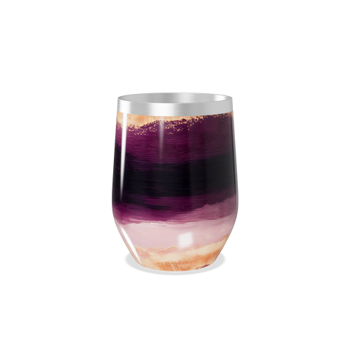 Copo Térmico Slim - Roxo com Estampa Artística