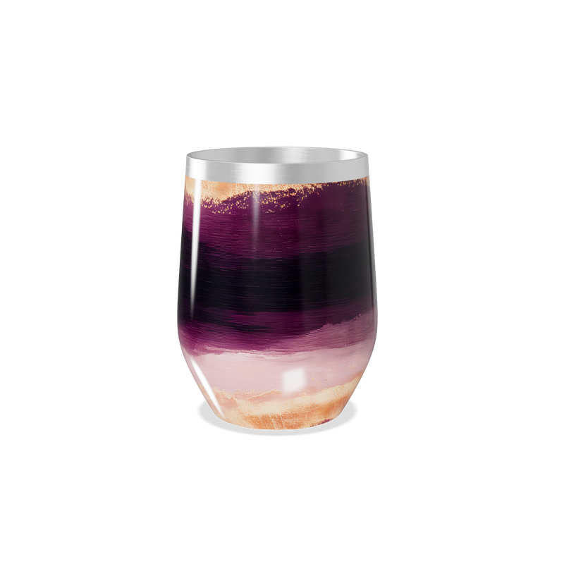 Copo Térmico Slim - Roxo com Estampa Artística