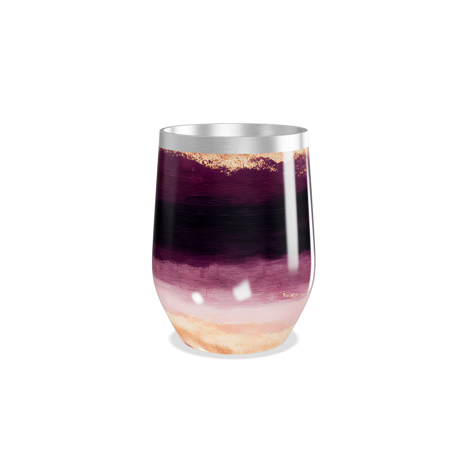 Copo Térmico Slim - Roxo com Estampa Artística