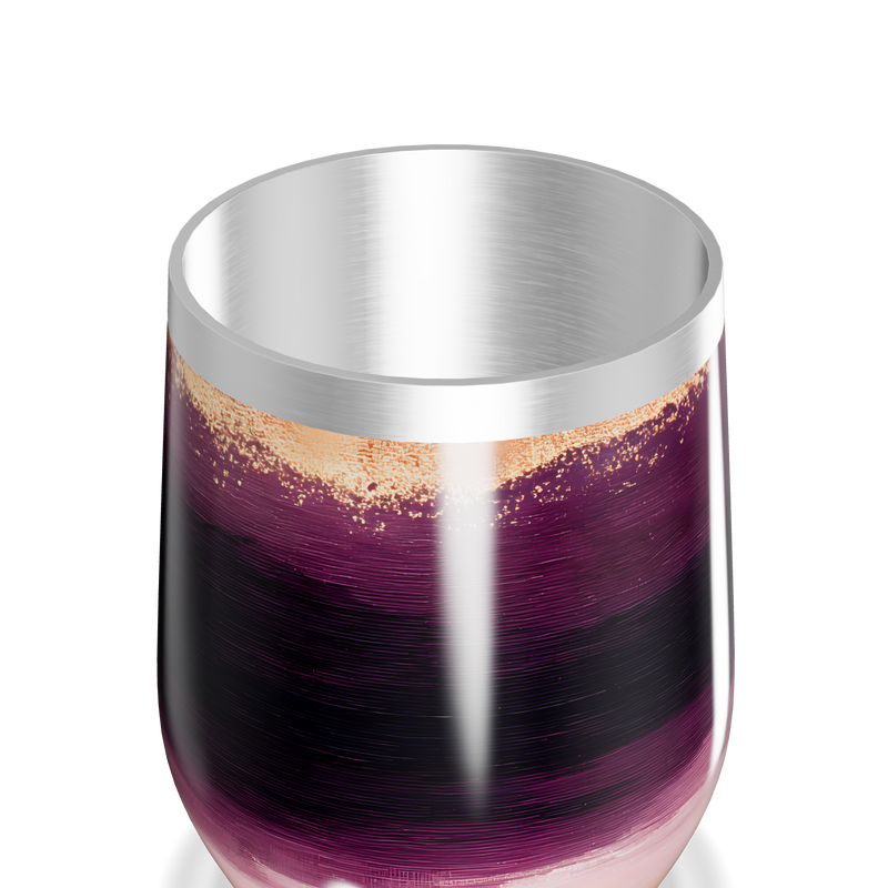 Copo Térmico Slim - Roxo com Estampa Artística