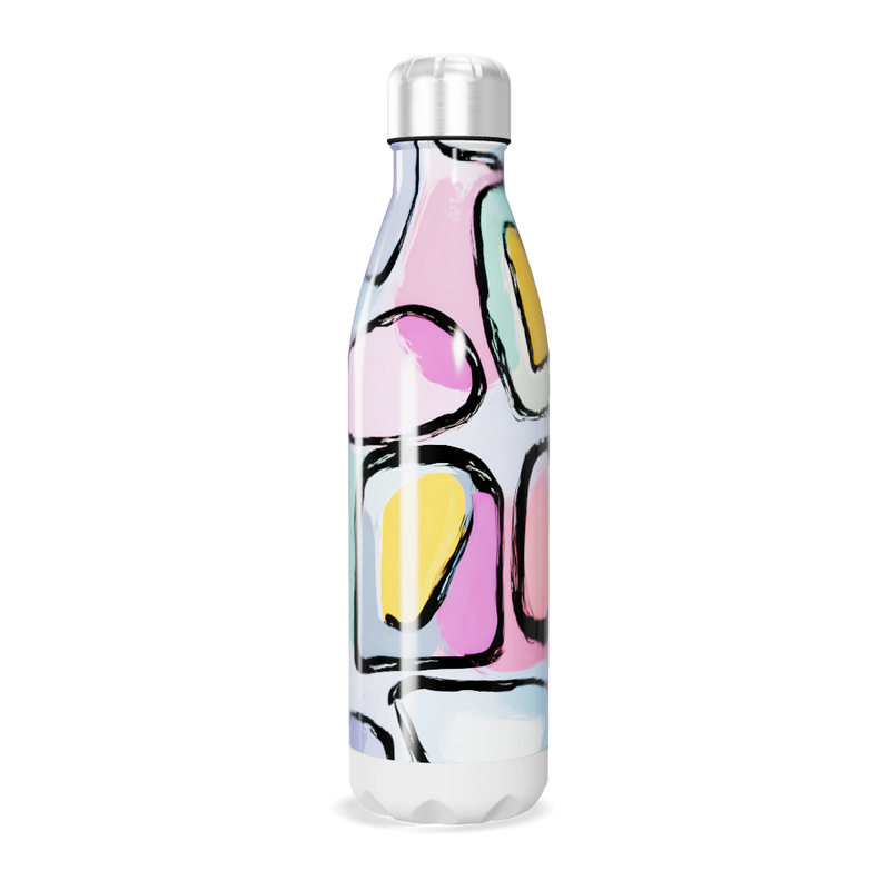 Garrafa Inox - Estampa Colorida Abstrata