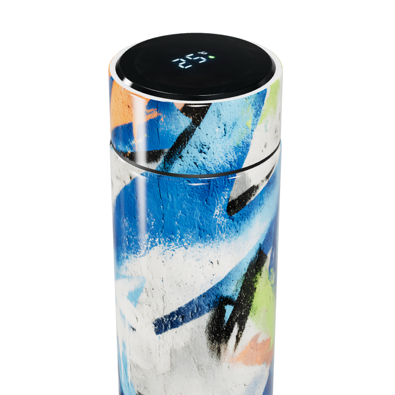 Garrafa Térmica Touch - Estampa Abstrata Colorida