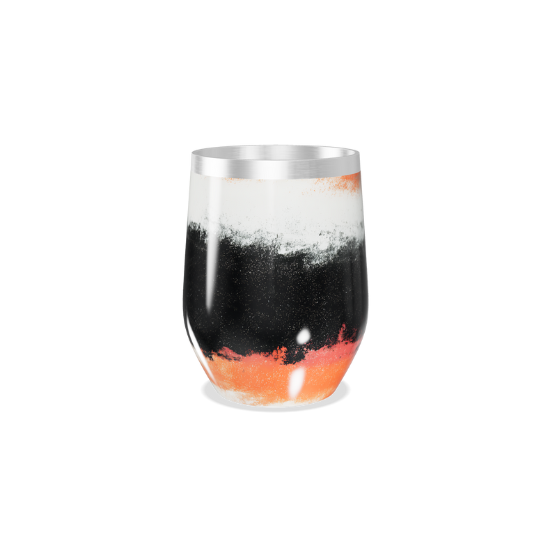 Copo Térmico Slim - Preto e Branco Aço Inox