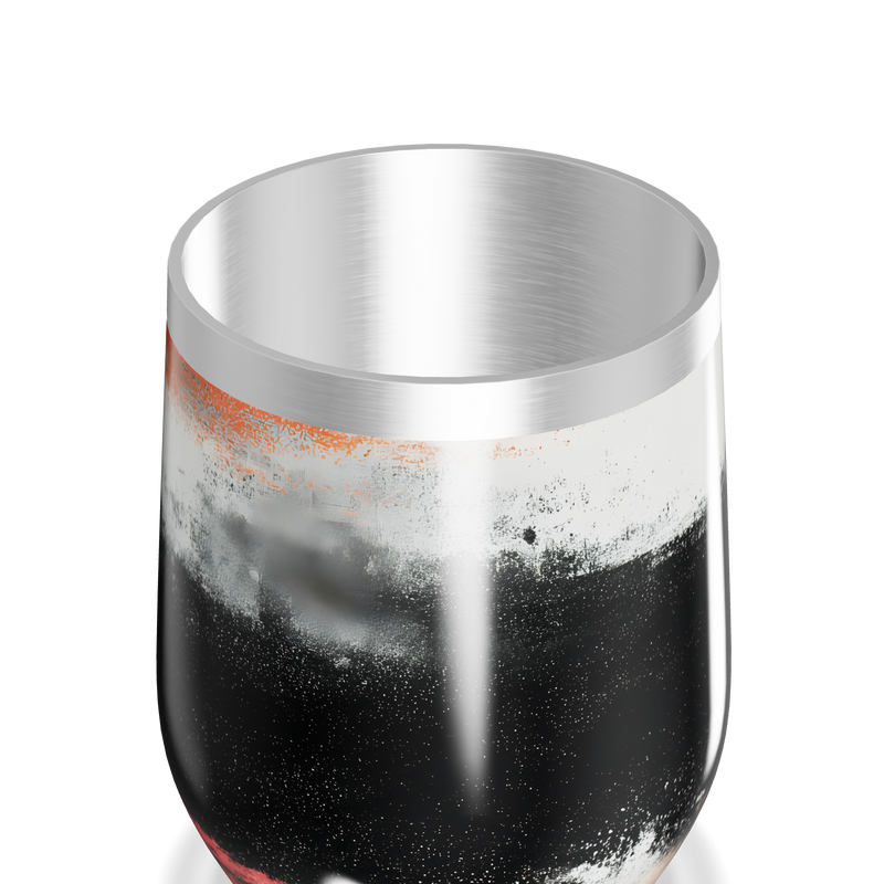 Copo Térmico Slim - Preto e Branco Aço Inox