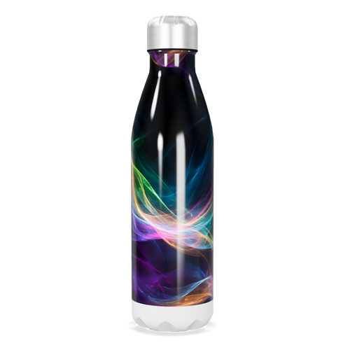 Garrafa Inox - Preto com Estampa Colorida