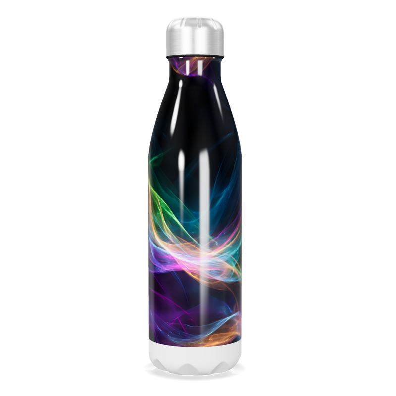 Garrafa Inox - Preto com Estampa Colorida