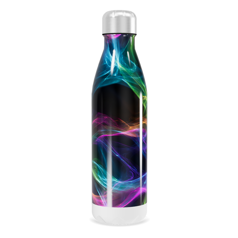 Garrafa Inox - Preto com Estampa Colorida