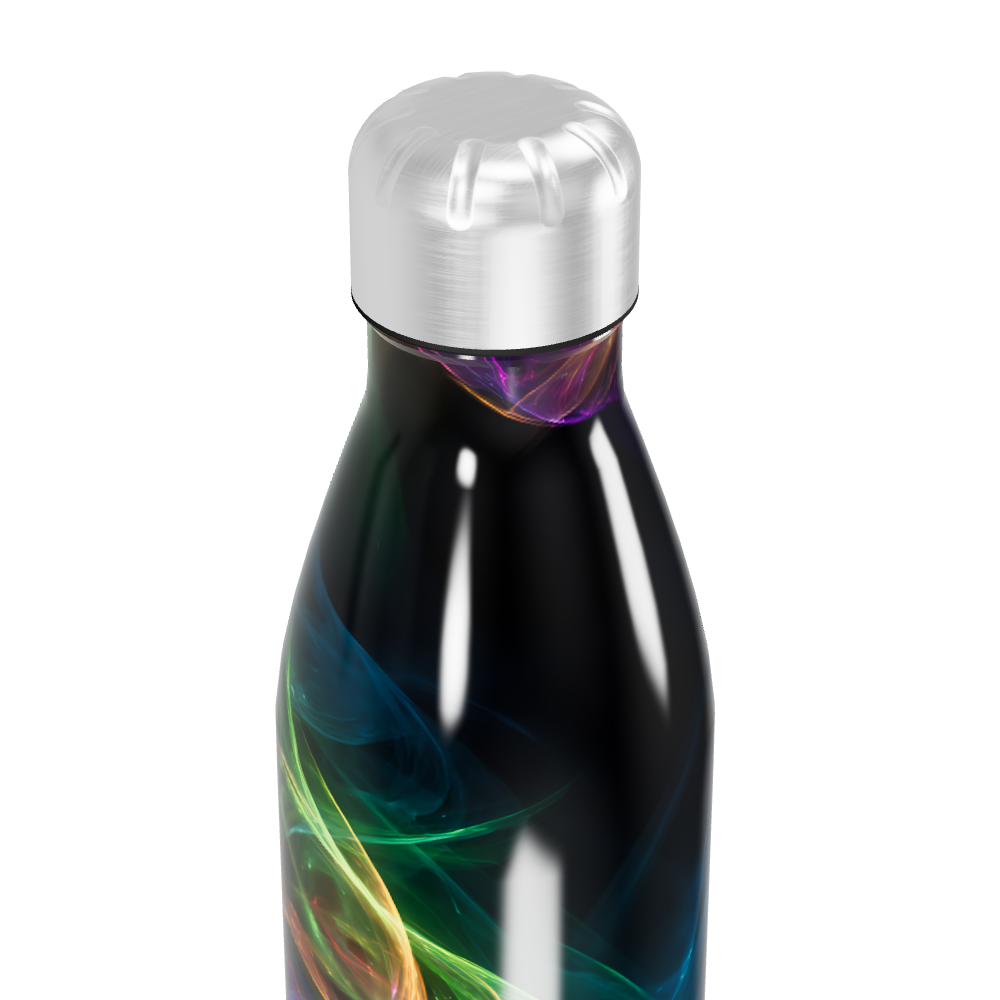 Garrafa Inox - Preto com Estampa Colorida