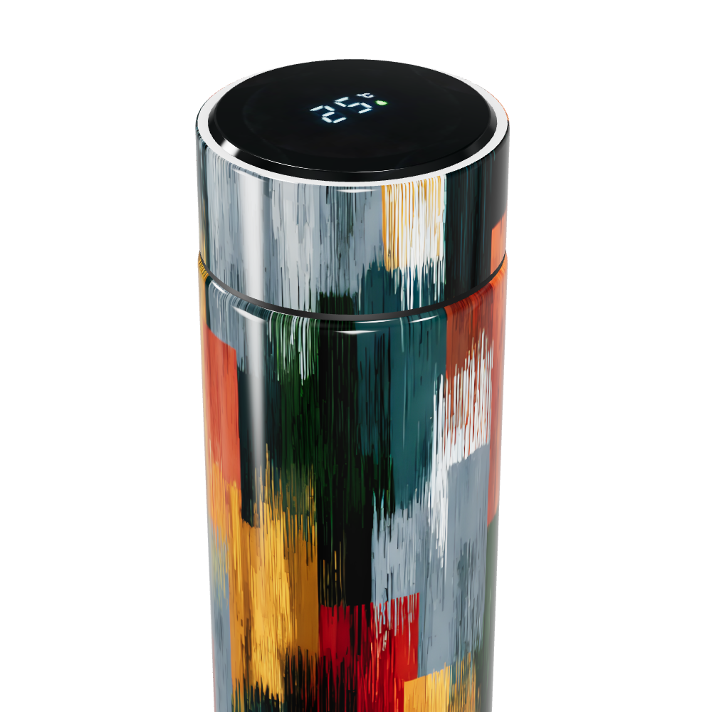 Garrafa Térmica Touch - Estampa Colorida Inox