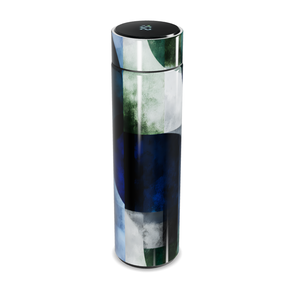 Garrafa Térmica Touch - Design Abstrato Multicolorido