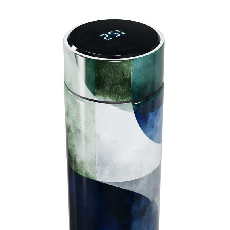 Garrafa Térmica Touch - Design Abstrato Multicolorido