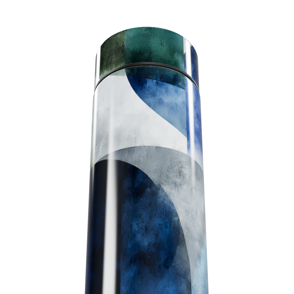 Garrafa Térmica Touch - Design Abstrato Multicolorido