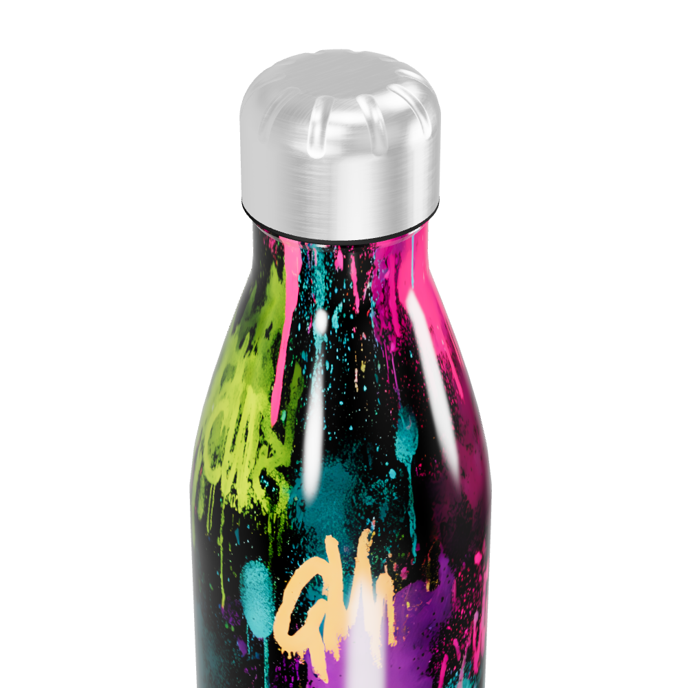 Garrafa Inox - Grafite Colorido 500ml