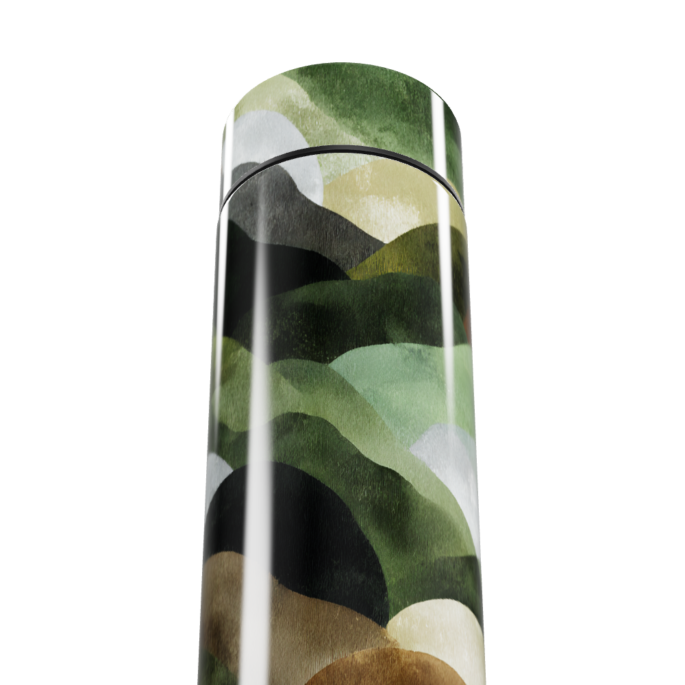 Garrafa Térmica Touch - Estampa Verde Abstrata