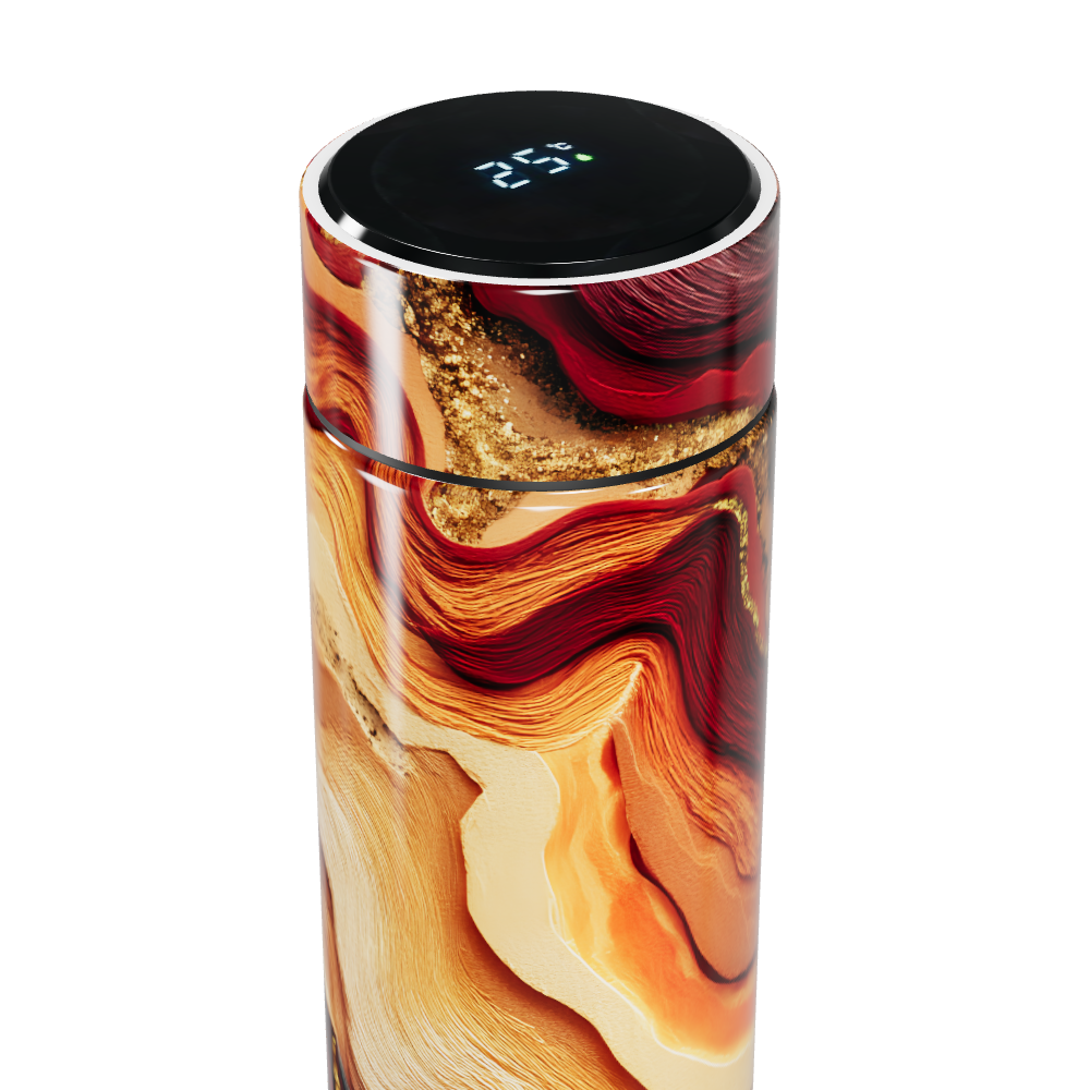 Garrafa Térmica Touch - Estampa Abstrata Colorida