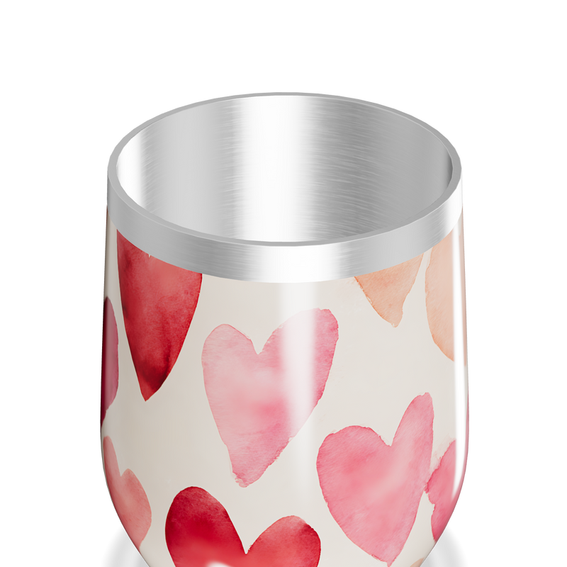 Copo Térmico Slim - Corações Coloridos