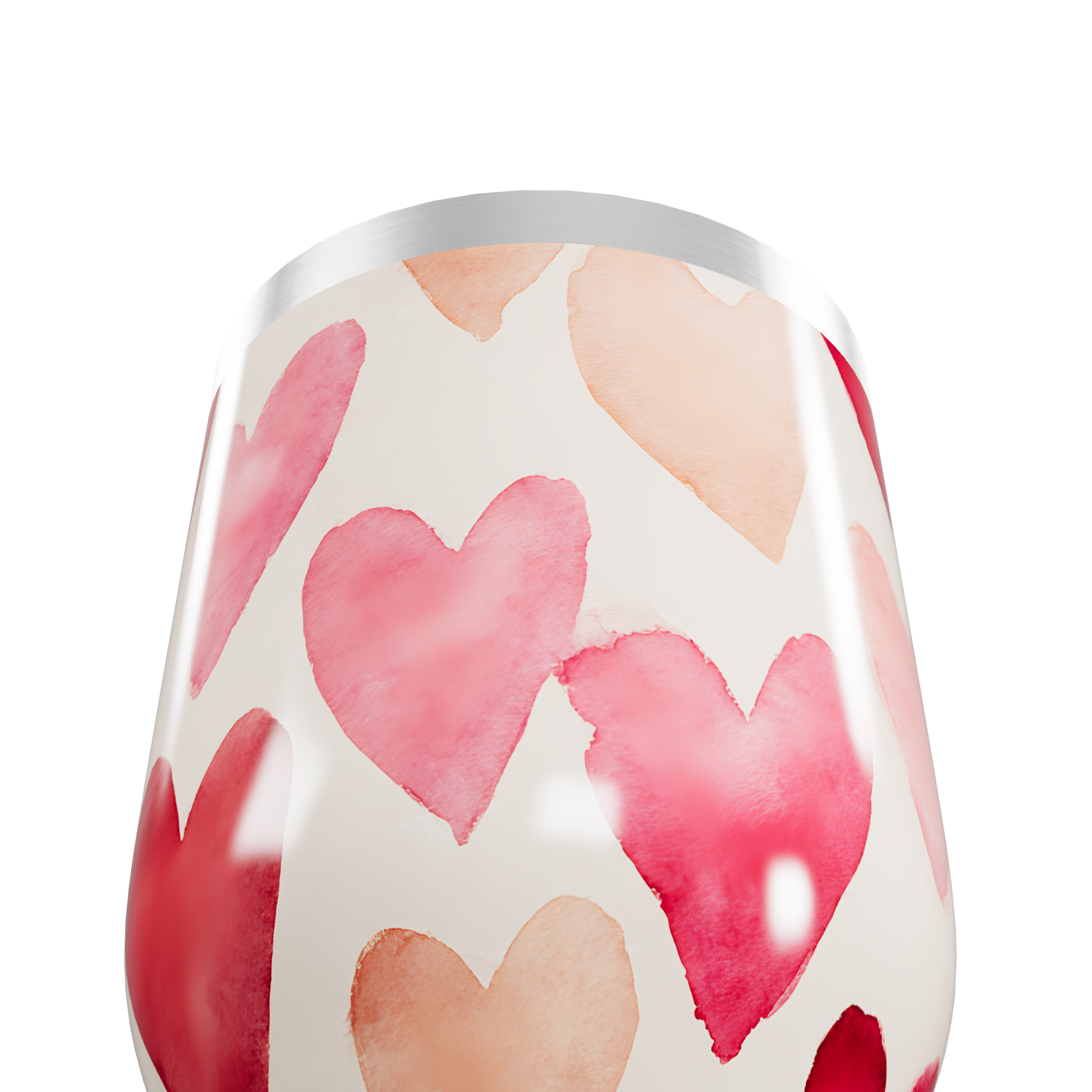 Copo Térmico Slim - Corações Coloridos