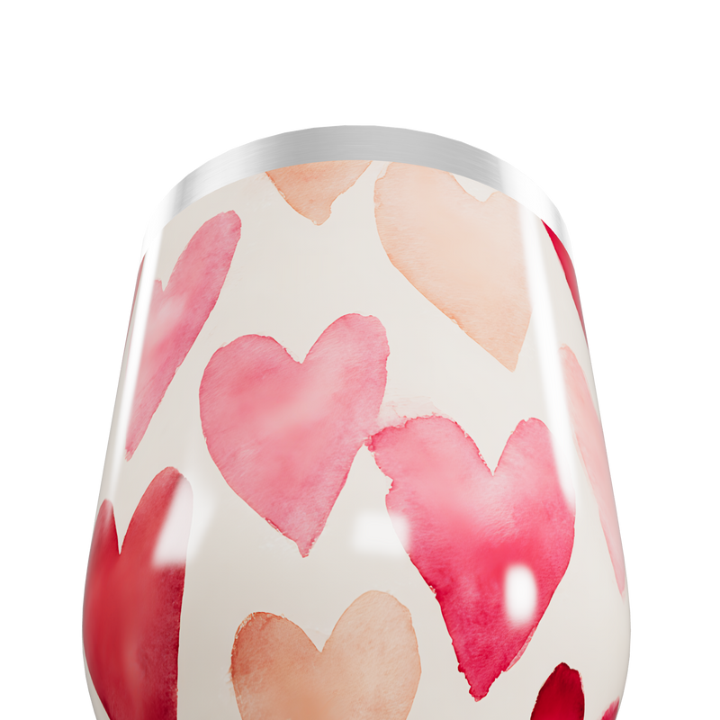 Copo Térmico Slim - Corações Coloridos