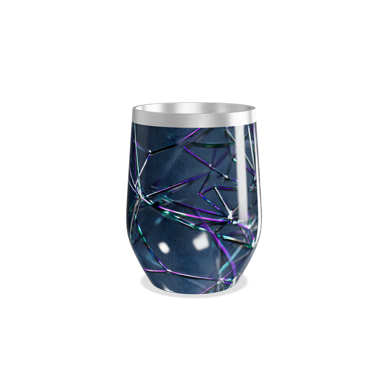 Copo Térmico Slim - Estampa Geométrica Azul