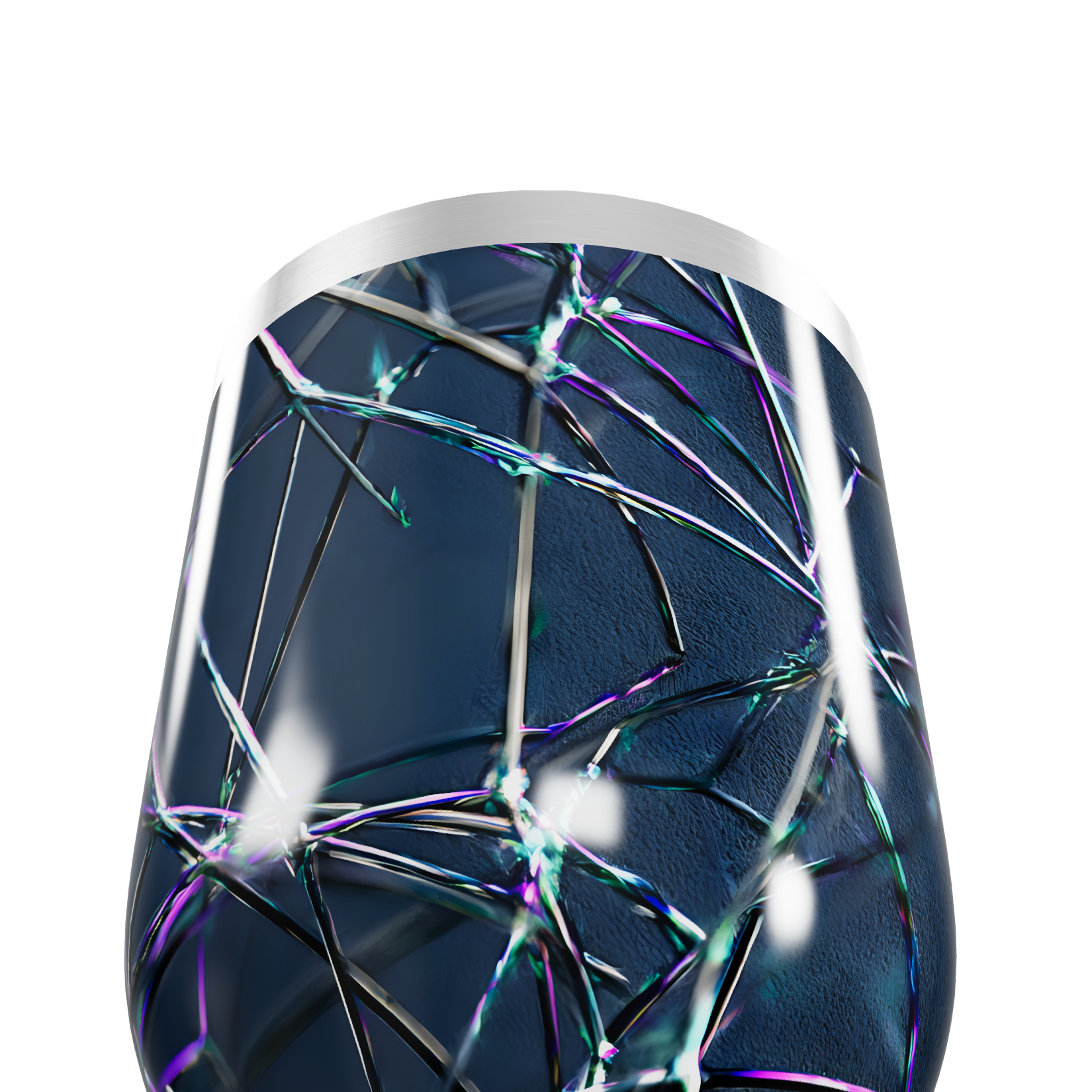 Copo Térmico Slim - Estampa Geométrica Azul