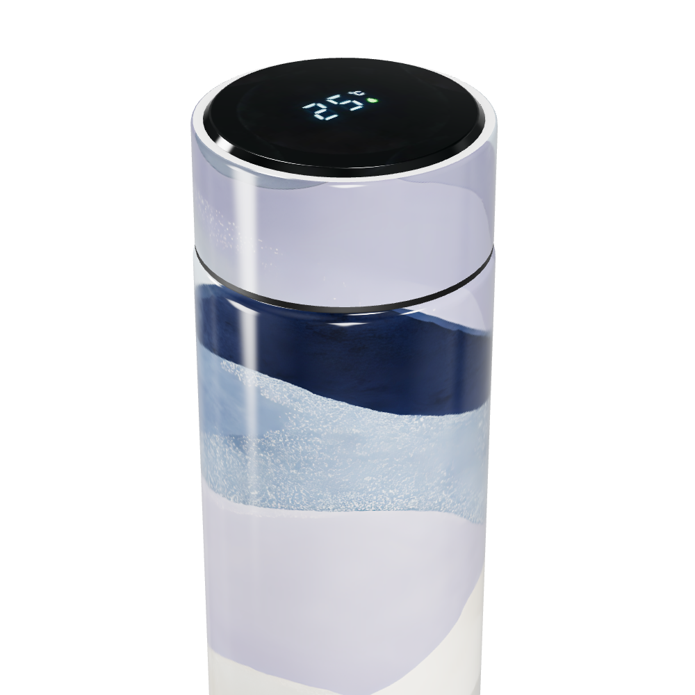 Garrafa Térmica Touch - Estampa Azul e Branca