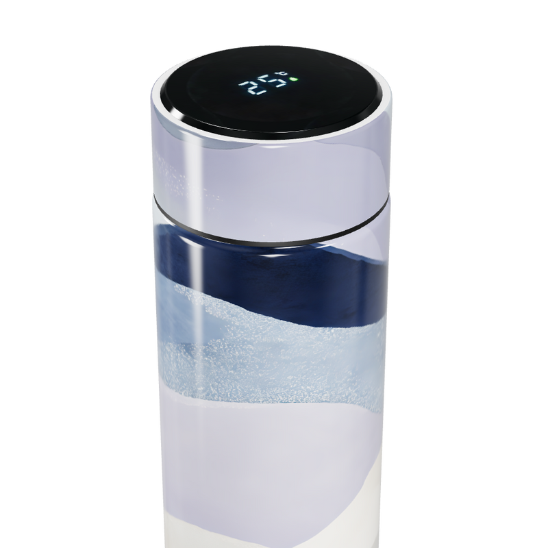 Garrafa Térmica Touch - Estampa Azul e Branca