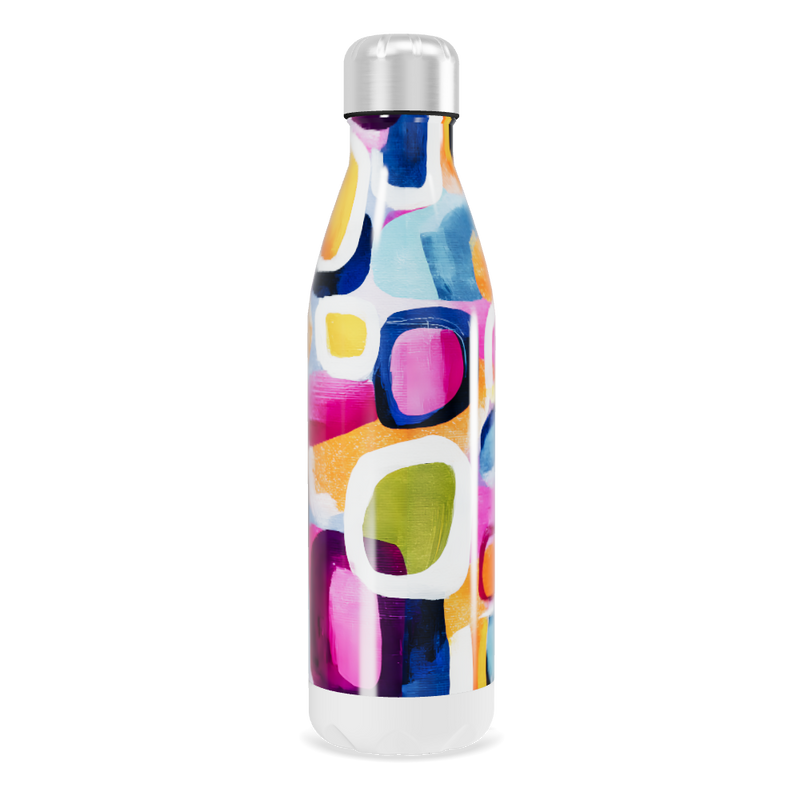 Garrafa Inox - Estampa Colorida Abstrata