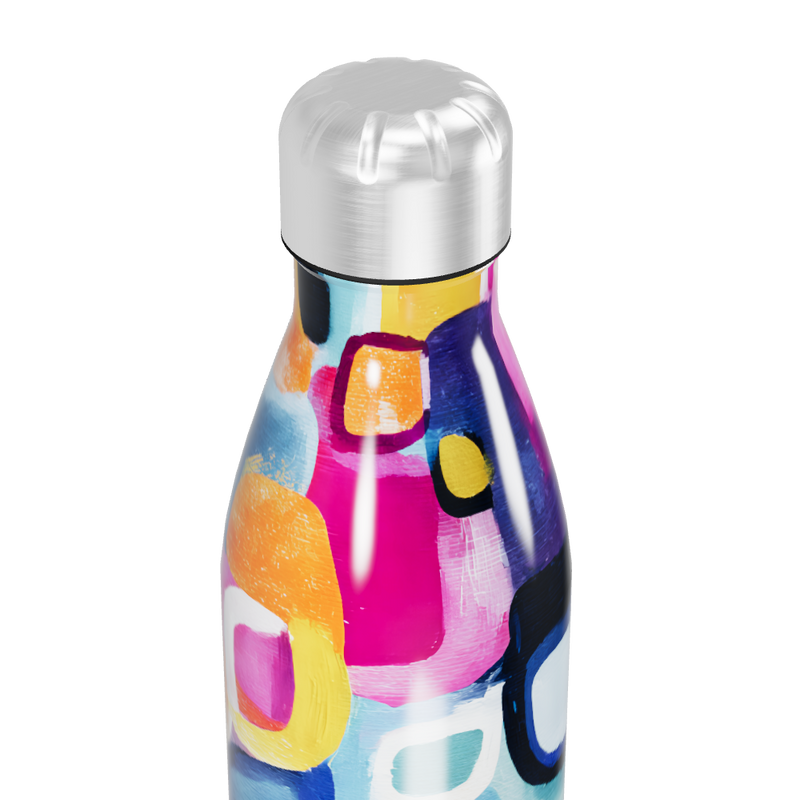Garrafa Inox - Estampa Colorida Abstrata