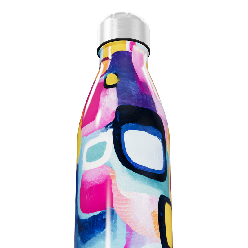 Garrafa Inox - Estampa Colorida Abstrata