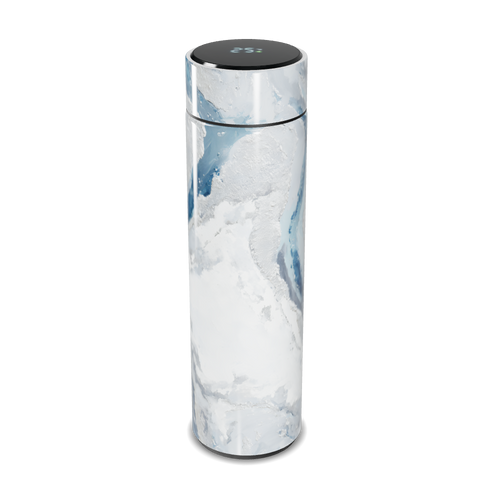 Garrafa Térmica Touch - Mármore Branco Digital