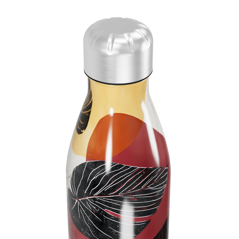Garrafa Inox - Estampa Folhas Coloridas
