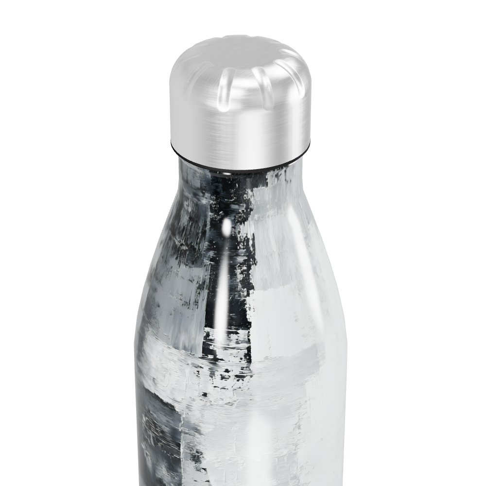 Garrafa Inox - Estampa Abstrata Preto e Branco