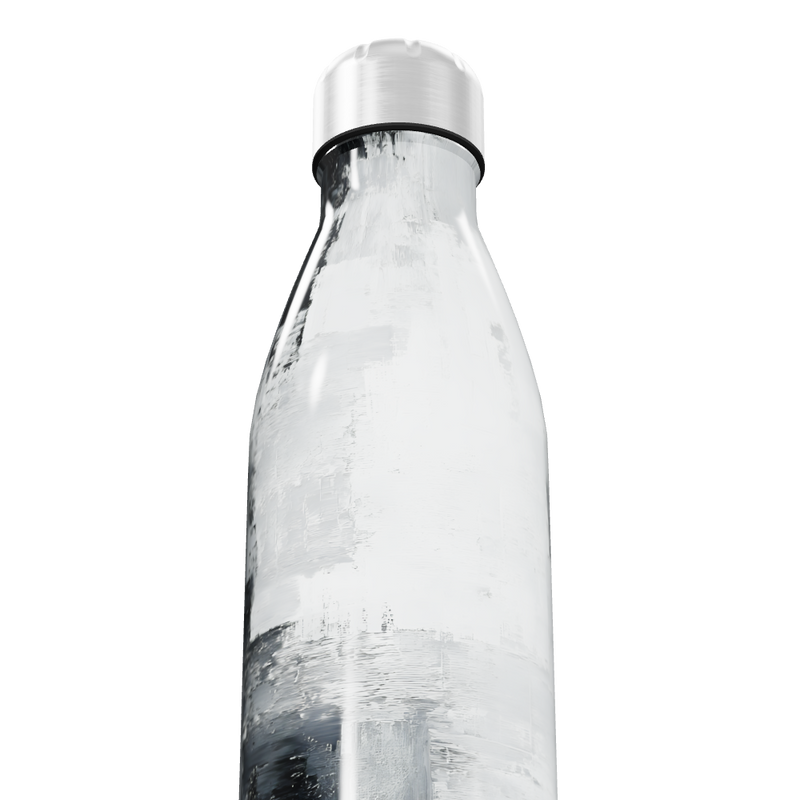 Garrafa Inox - Estampa Abstrata Preto e Branco