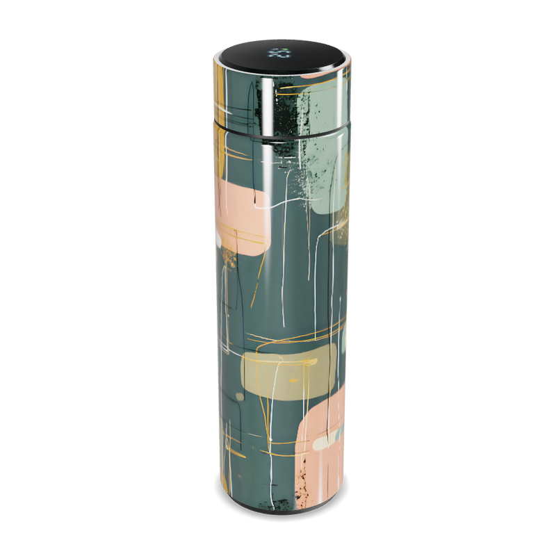 Garrafa Térmica Touch - Estampa Geométrica Colorida