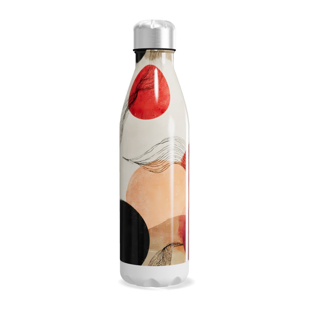Garrafa Inox - Estampa Abstrata Colorida