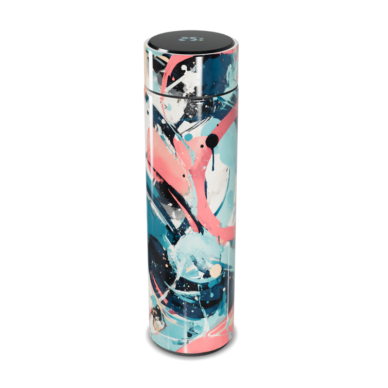 Garrafa Térmica Touch - Estampa Colorida Abstrata