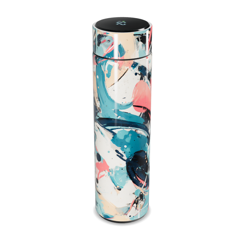 Garrafa Térmica Touch - Estampa Colorida Abstrata